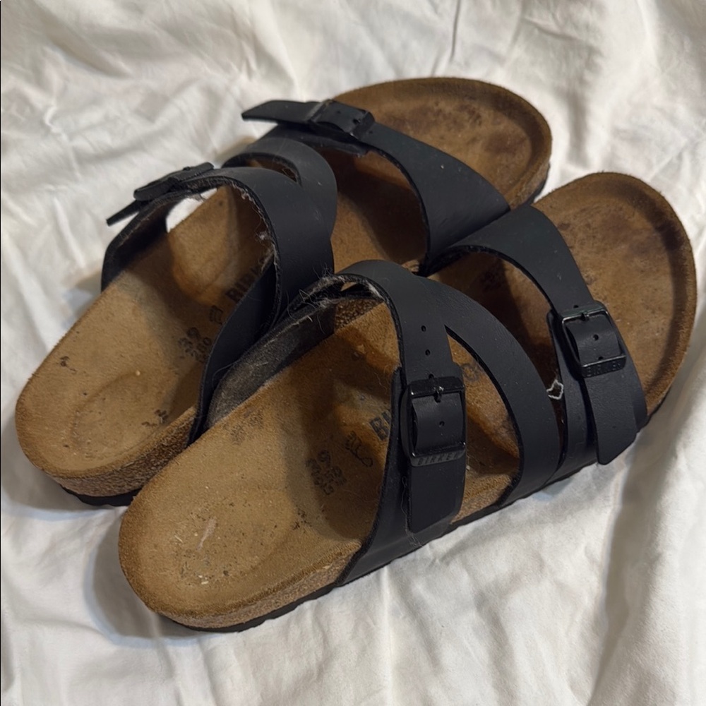 Birkenstock Black Cross-Strap Sandals